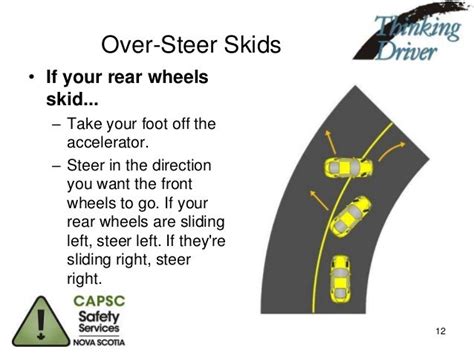 steer towards the skid|if you skid should brake.